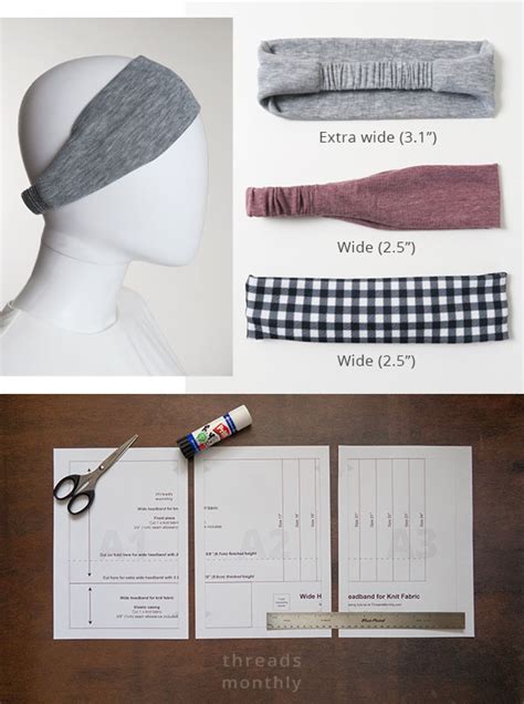 broad headband|extra wide headband patterns.